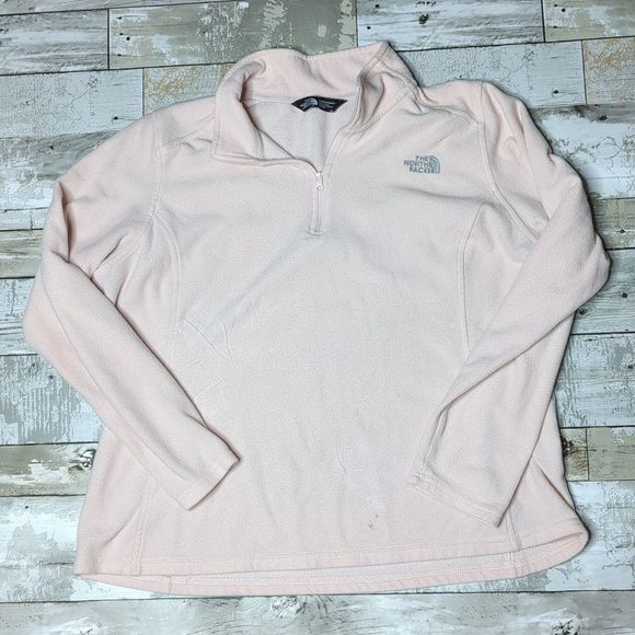 The North Face Sweaters The North Face Powder Pink Quarter Zip Fleece Long Sleeve Top Poshmark
